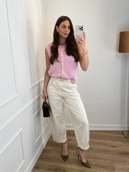 Cici barrel jeans beige