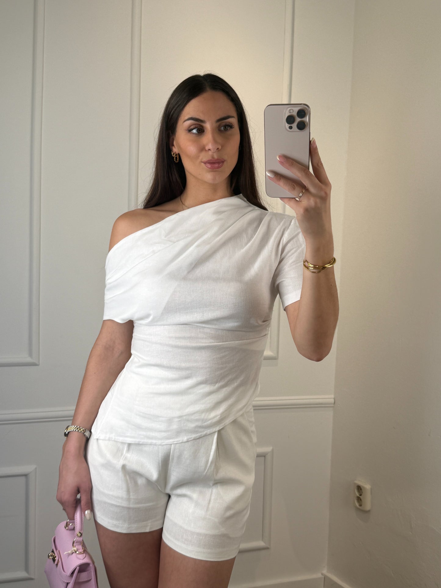 Linen mandy top wit