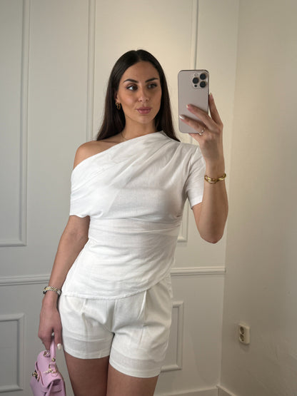 Linen mandy top wit