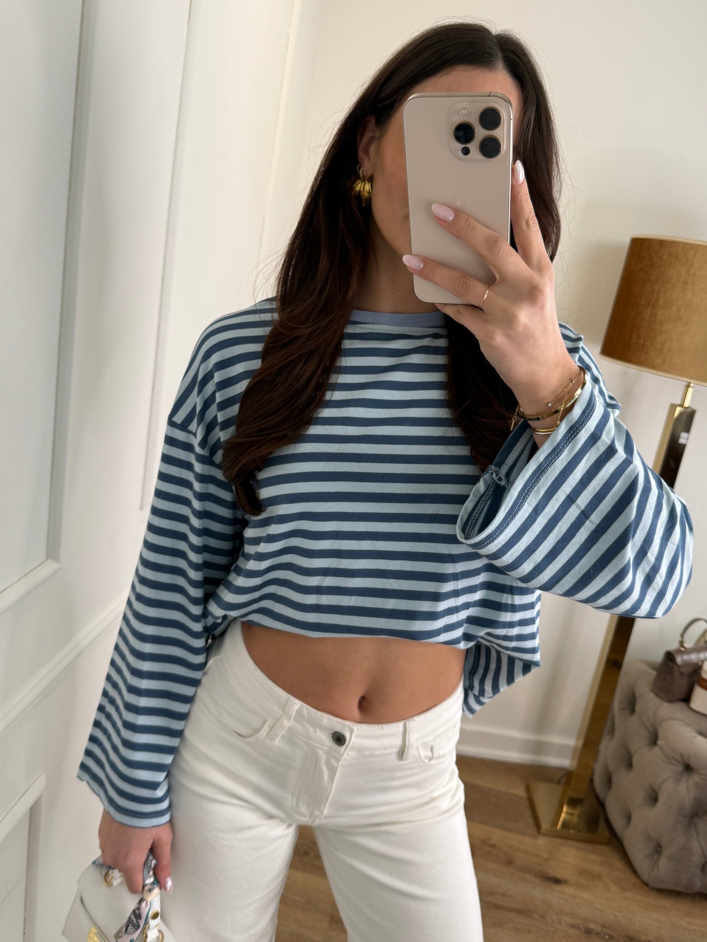 Katy long sleeve blauw