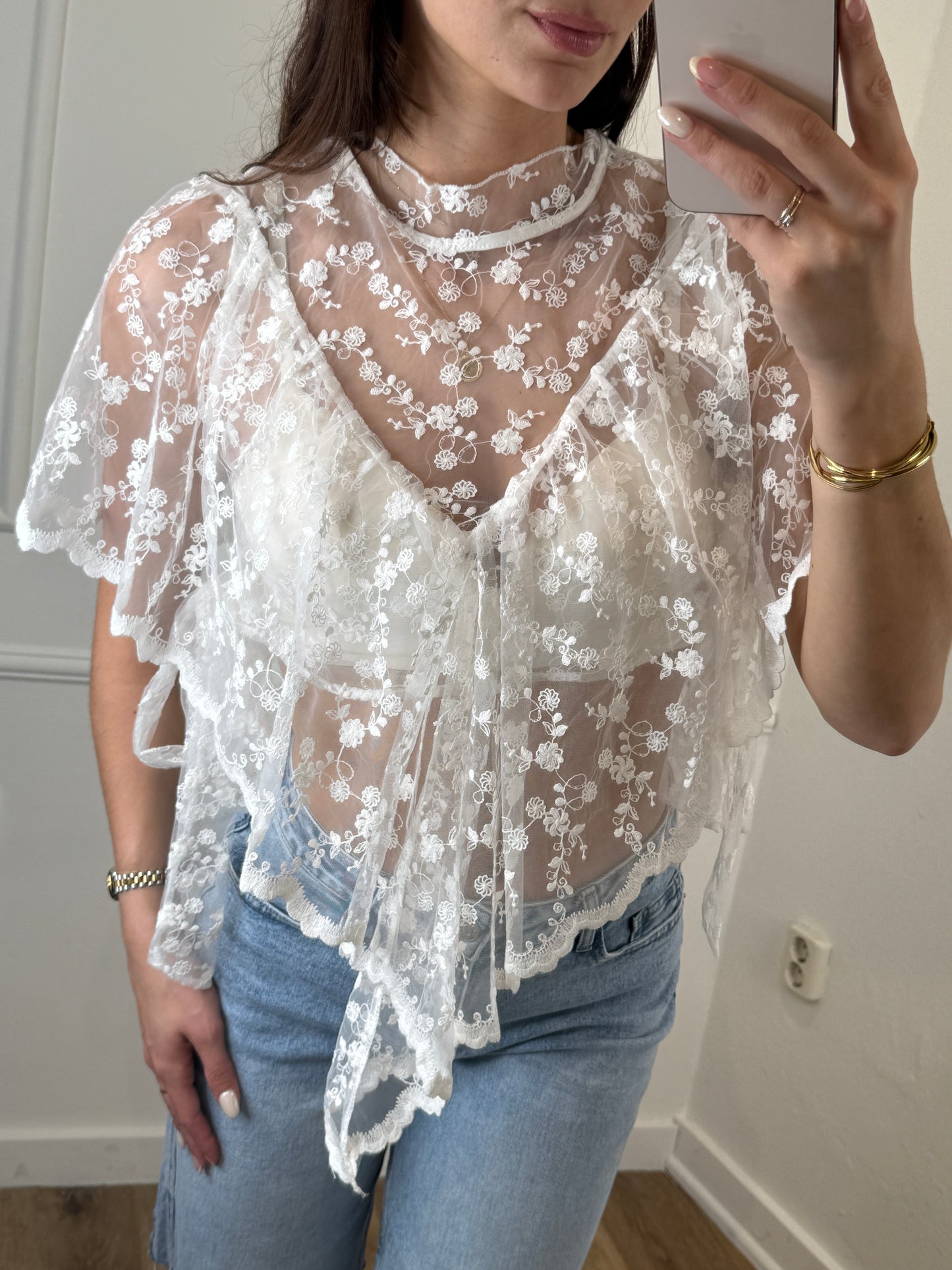 Amélie Lace Top - Wit
