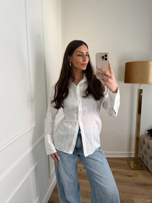 Waist Blouse structured - wit