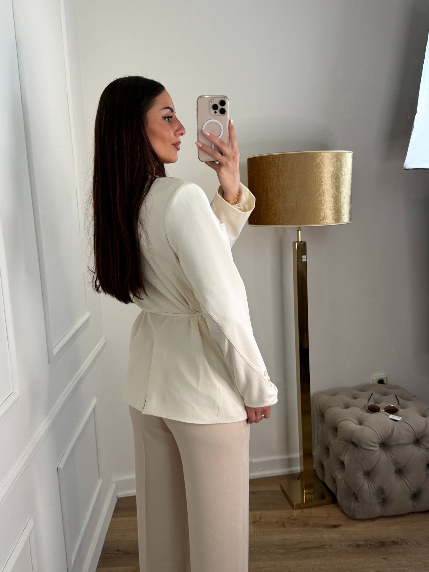Juliette strik blazer creme