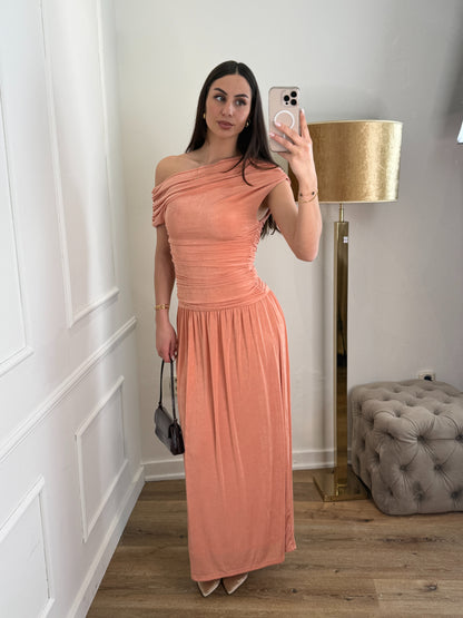 Flora jurk koraal