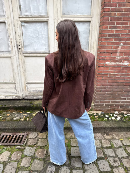 Suede Blazer - Bruin