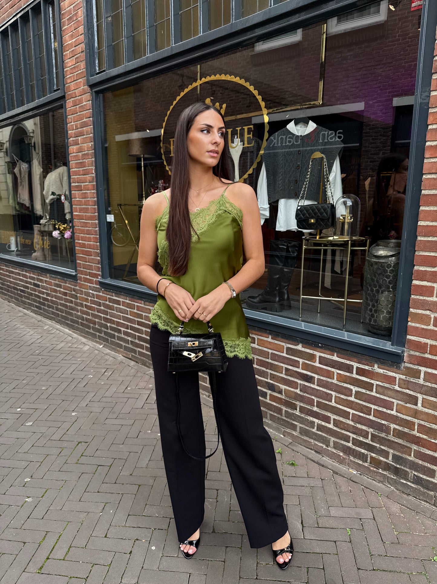 Lace Top Groen