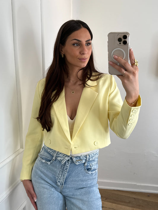 Mimi Korte Blazer geel