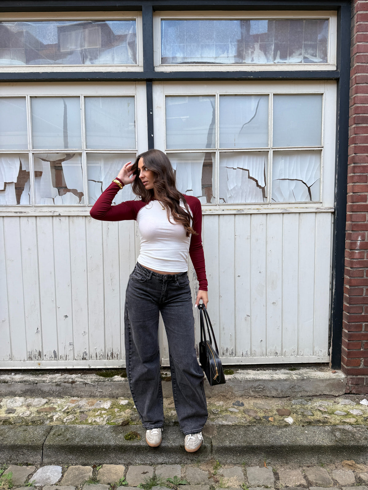 Loulou Shirt Wit-Rood
