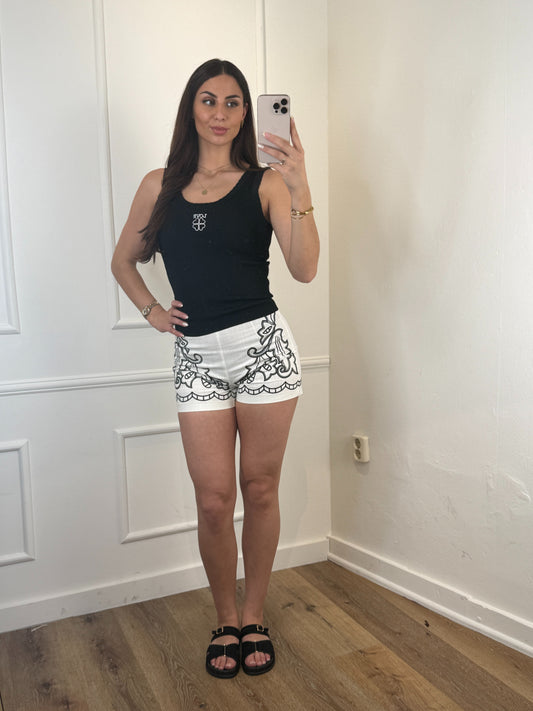 Mila Rib Tanktop Zwart