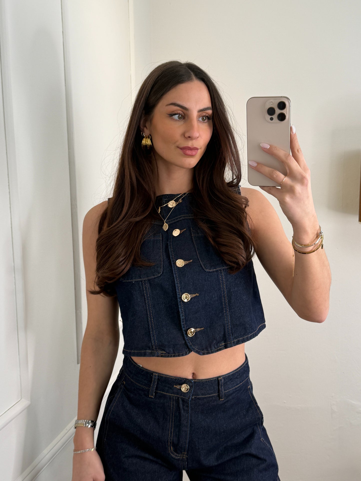 Amy dark denim gilet