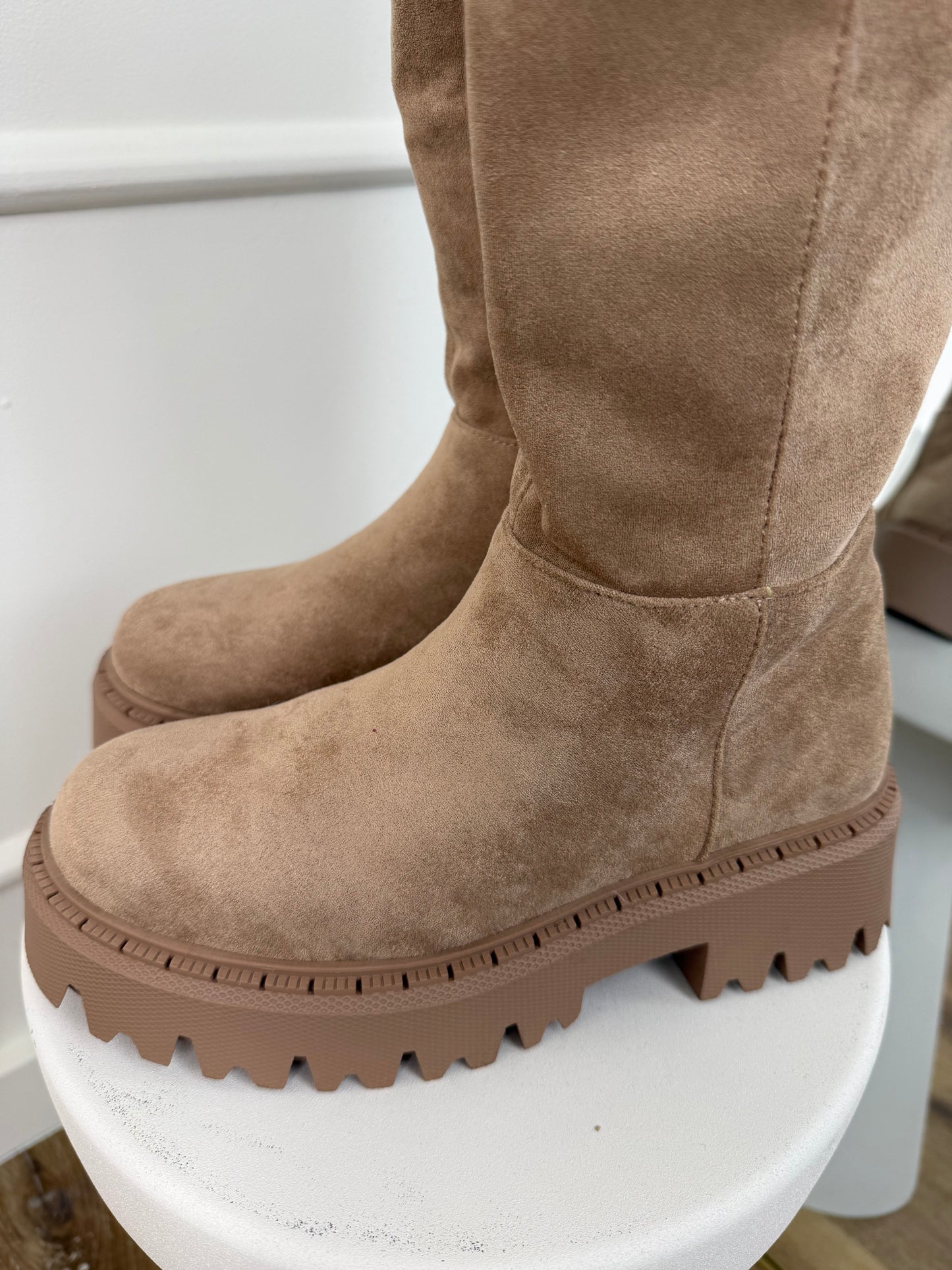 Zina Laarzen Suede Beige