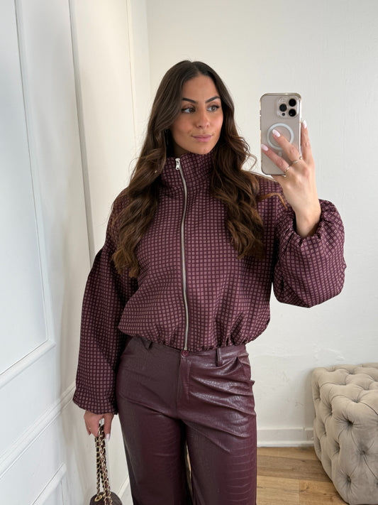 Faye Ruiten Jas Bordeaux