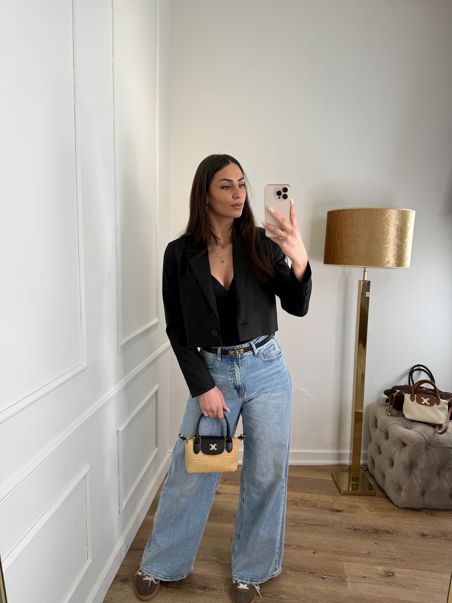 Dounia korte blazer - zwart