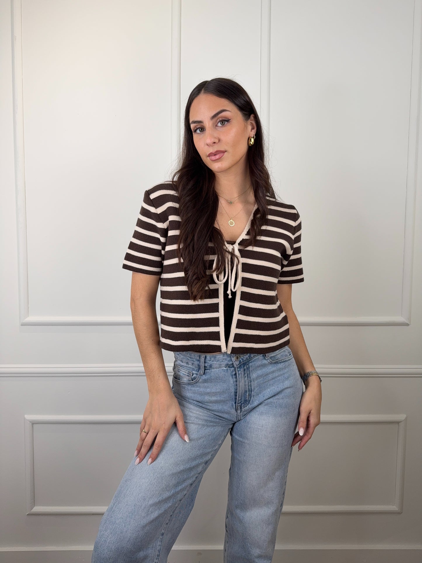 Isabella vest stripe