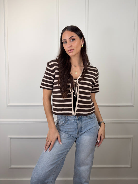 Isabella vest stripe