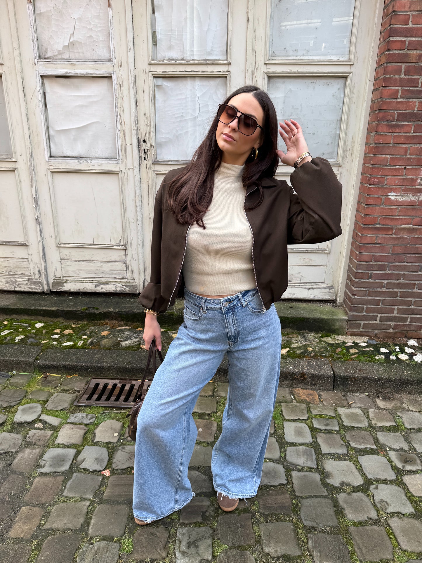 Zoey bomber jacker - bruin