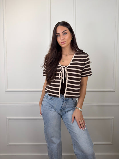 Isabella vest stripe