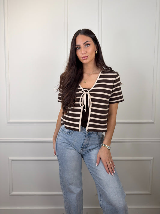 Isabella vest stripe