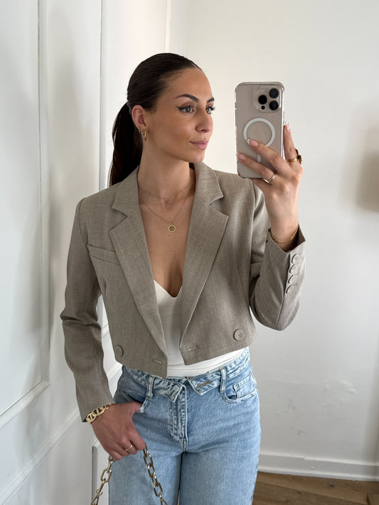 Mimi Korte Blazer Taupe