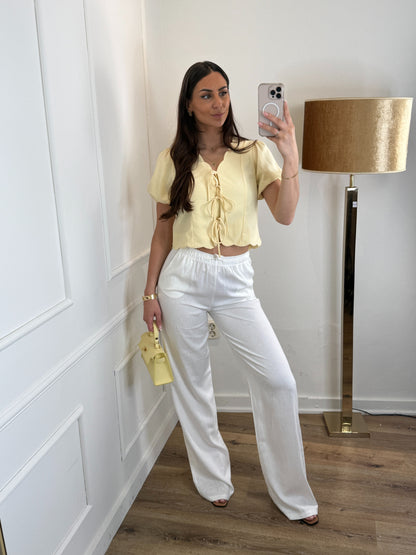 Bibi blouse butter yellow