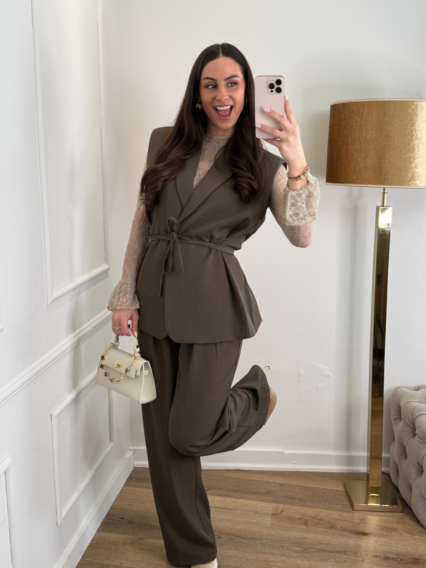 Senna pantalon - bruin