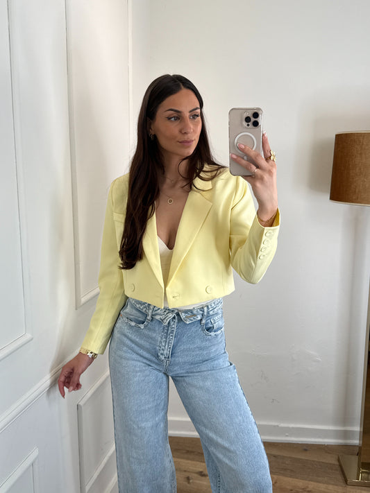 Mimi Korte Blazer geel