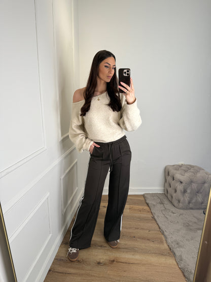 Broek met bies zijkant lang - brui