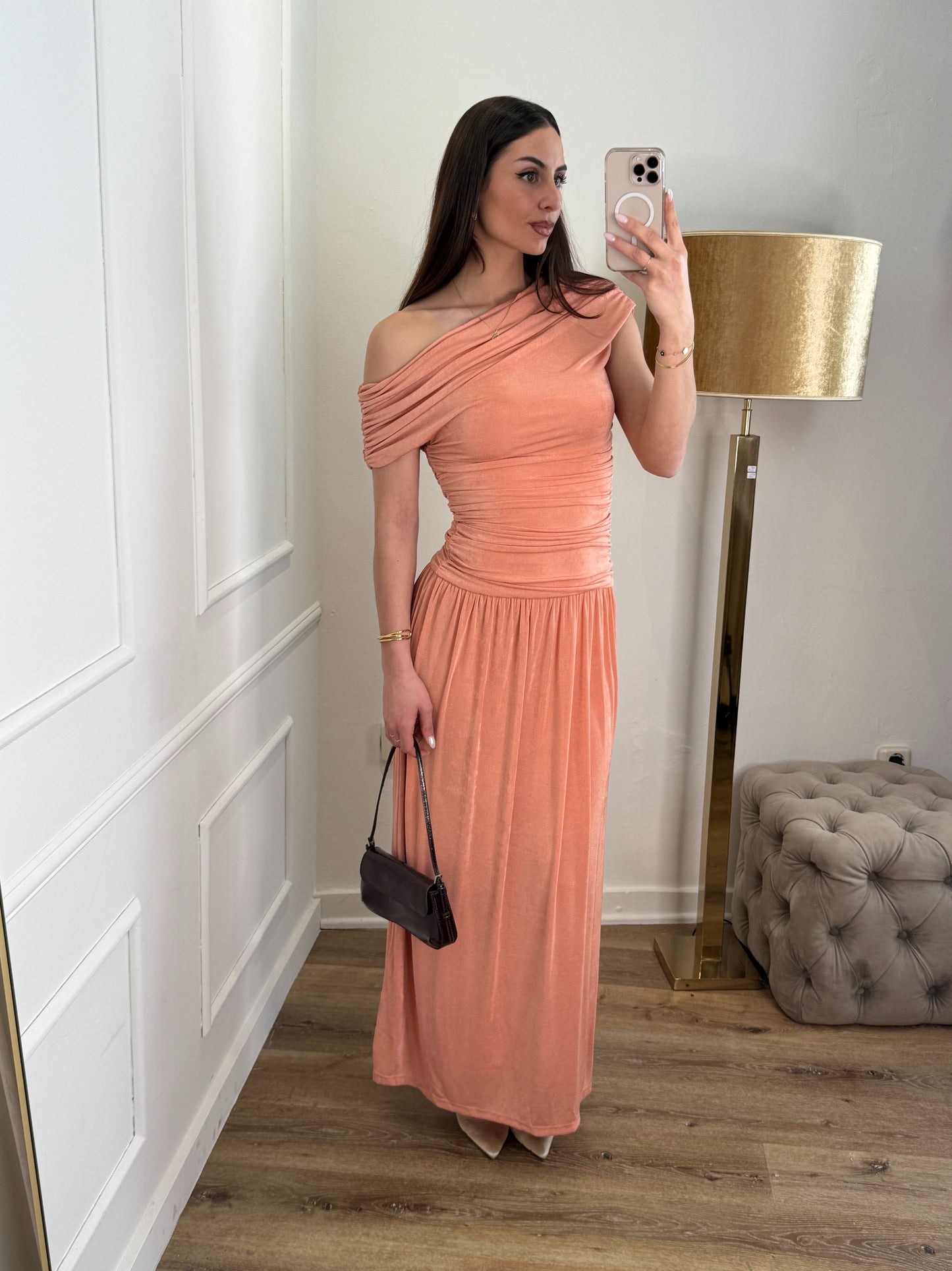 Flora jurk koraal