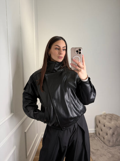 PU leren jas - zwart