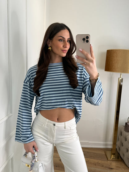 Katy long sleeve blauw