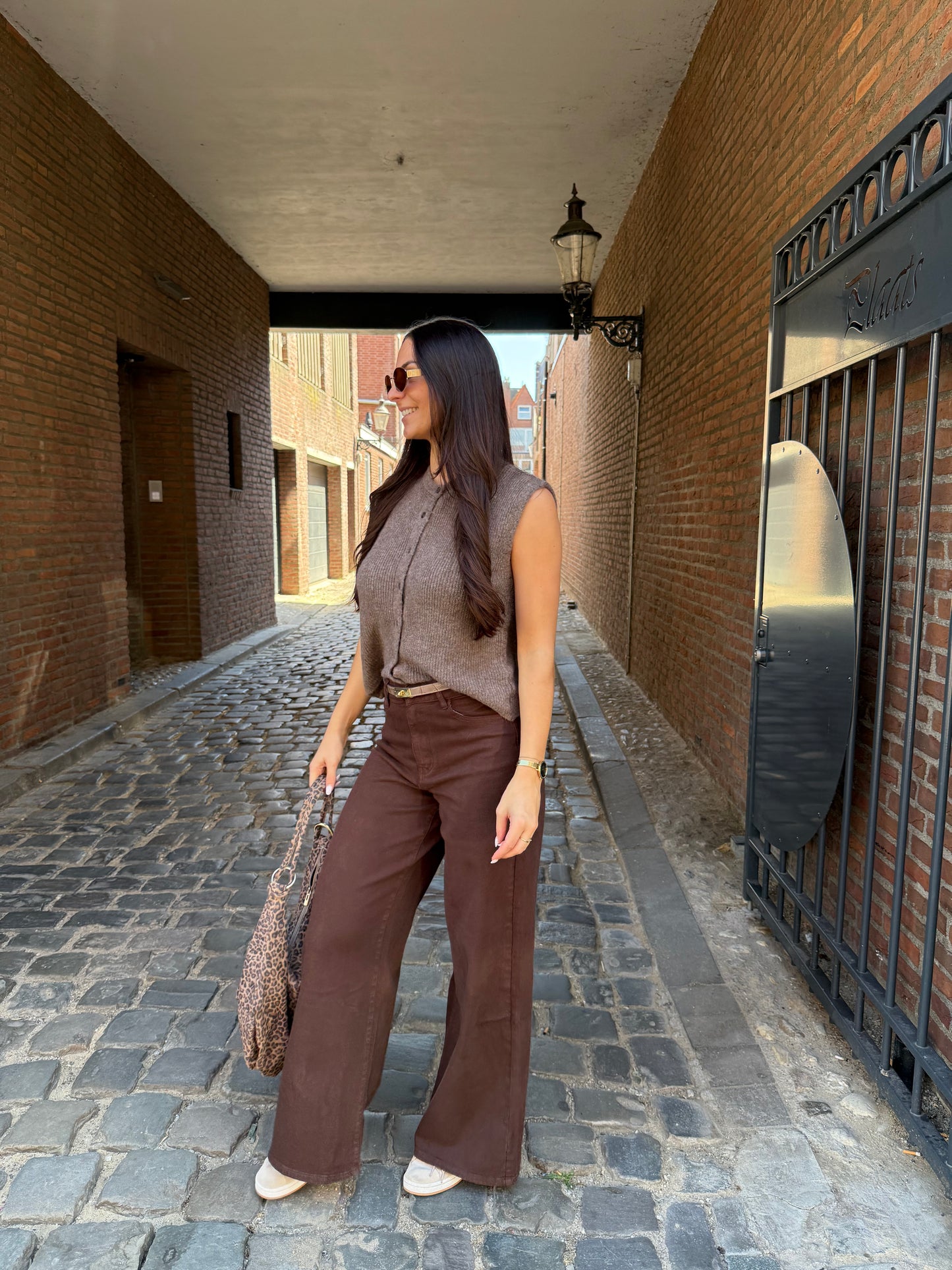 Jente Gilet Taupe