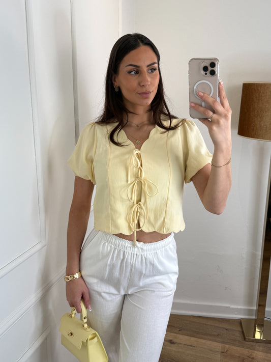 Bibi blouse butter yellow