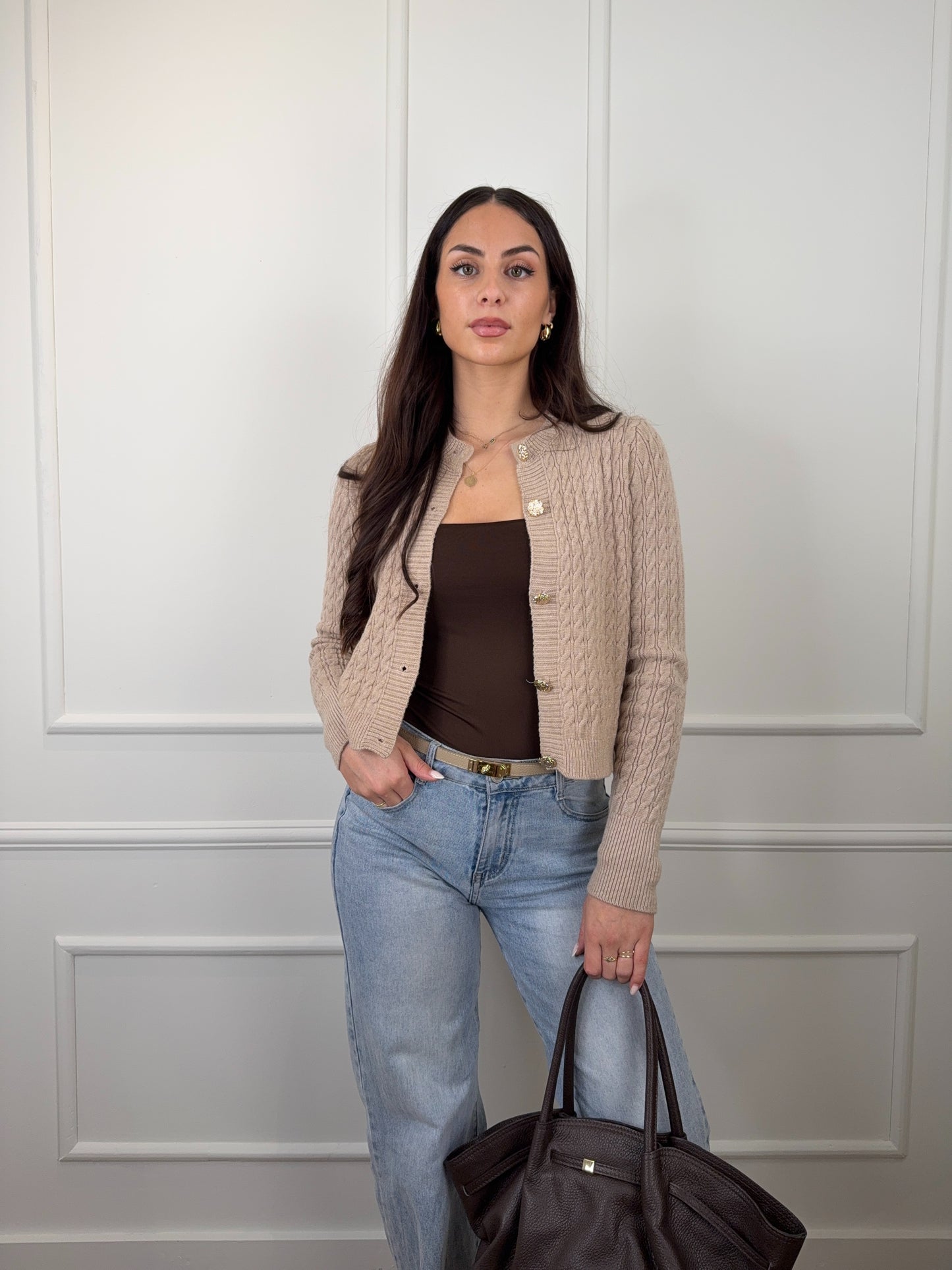 Mia vest taupe