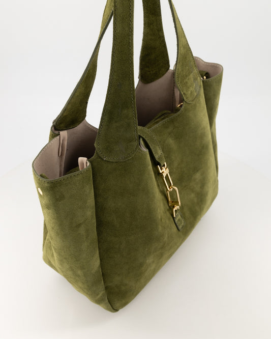 Bibi leren tas - groen