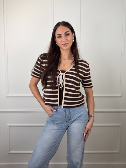 Isabella vest stripe