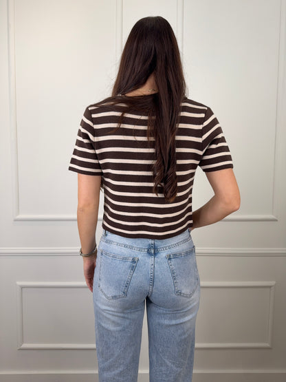 Isabella vest stripe