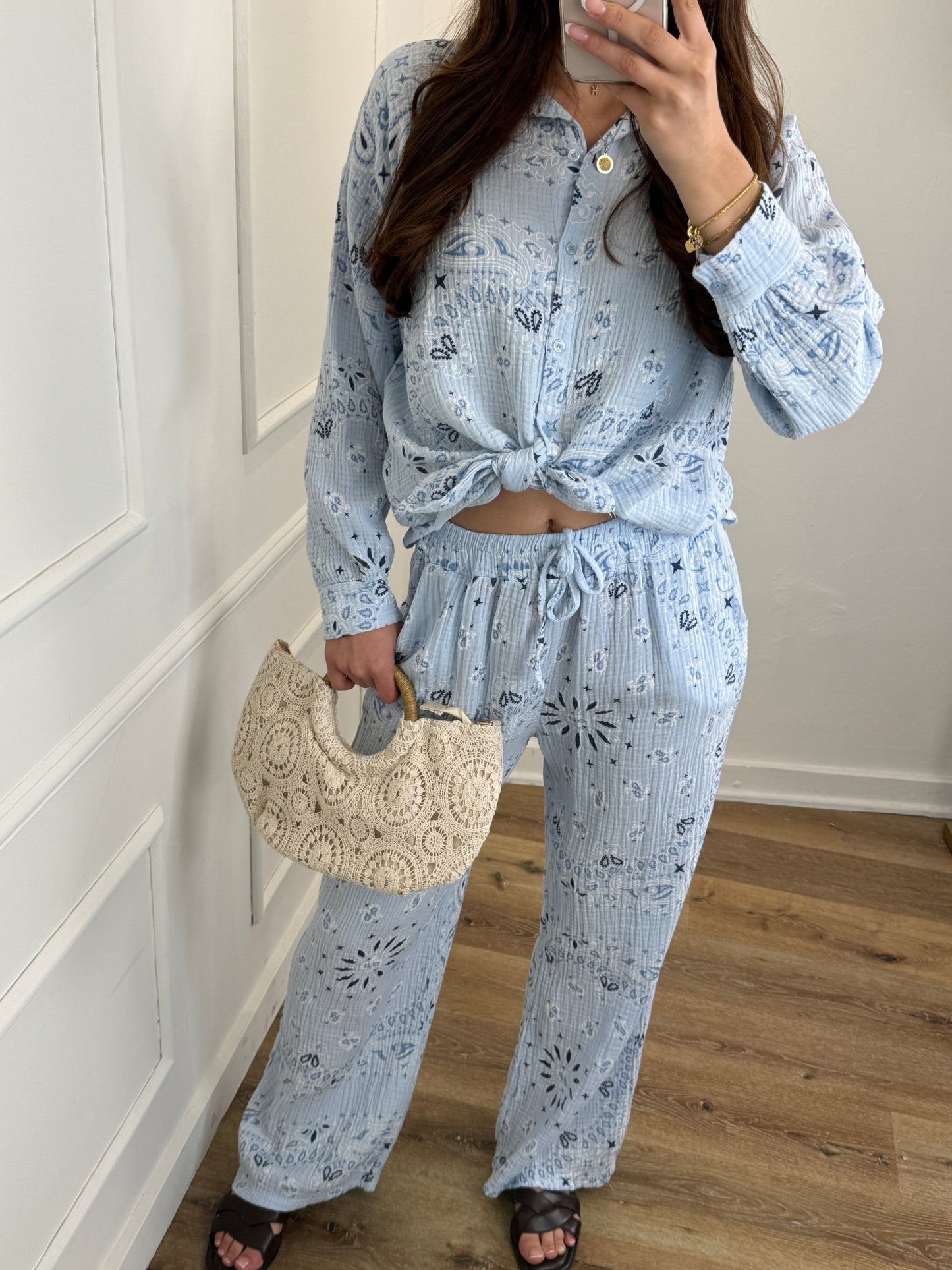 Beachy set blauw