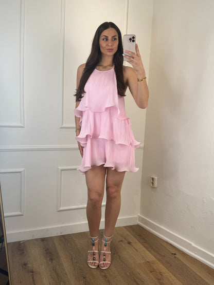 Rosalie Ruffle Dress Roze