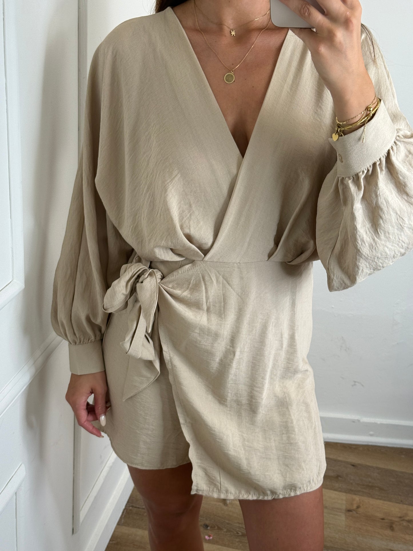 Stephanie Playsuit - Beige