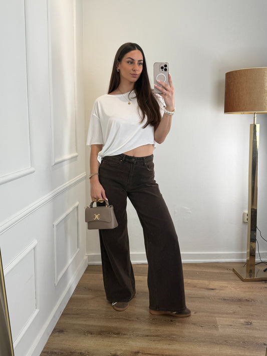Chloe wide leg jeans tall bruin