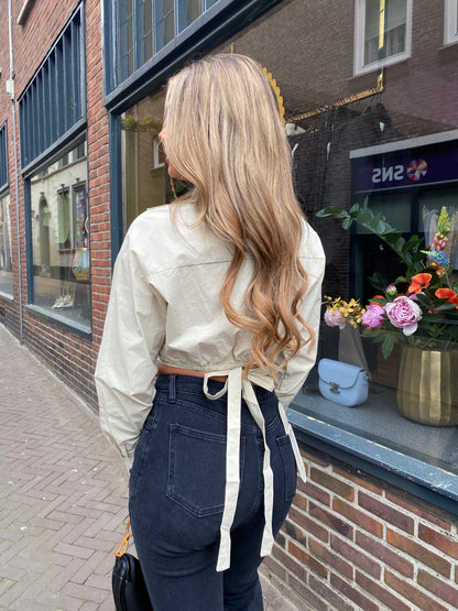 Faye Blouse Kort Beige
