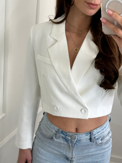Mimi Korte Blazer wit