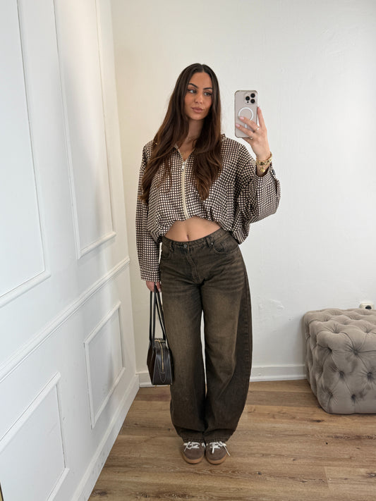 Beau Barrel jeans - washed bruin