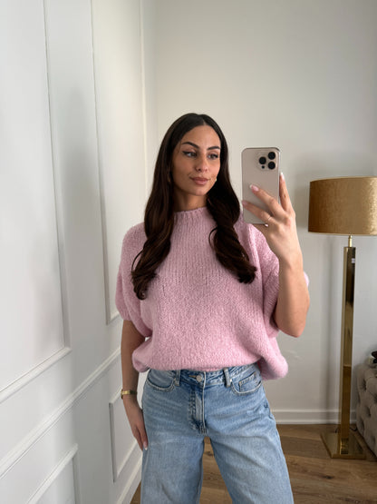 Gioya trui korte mouw - roze