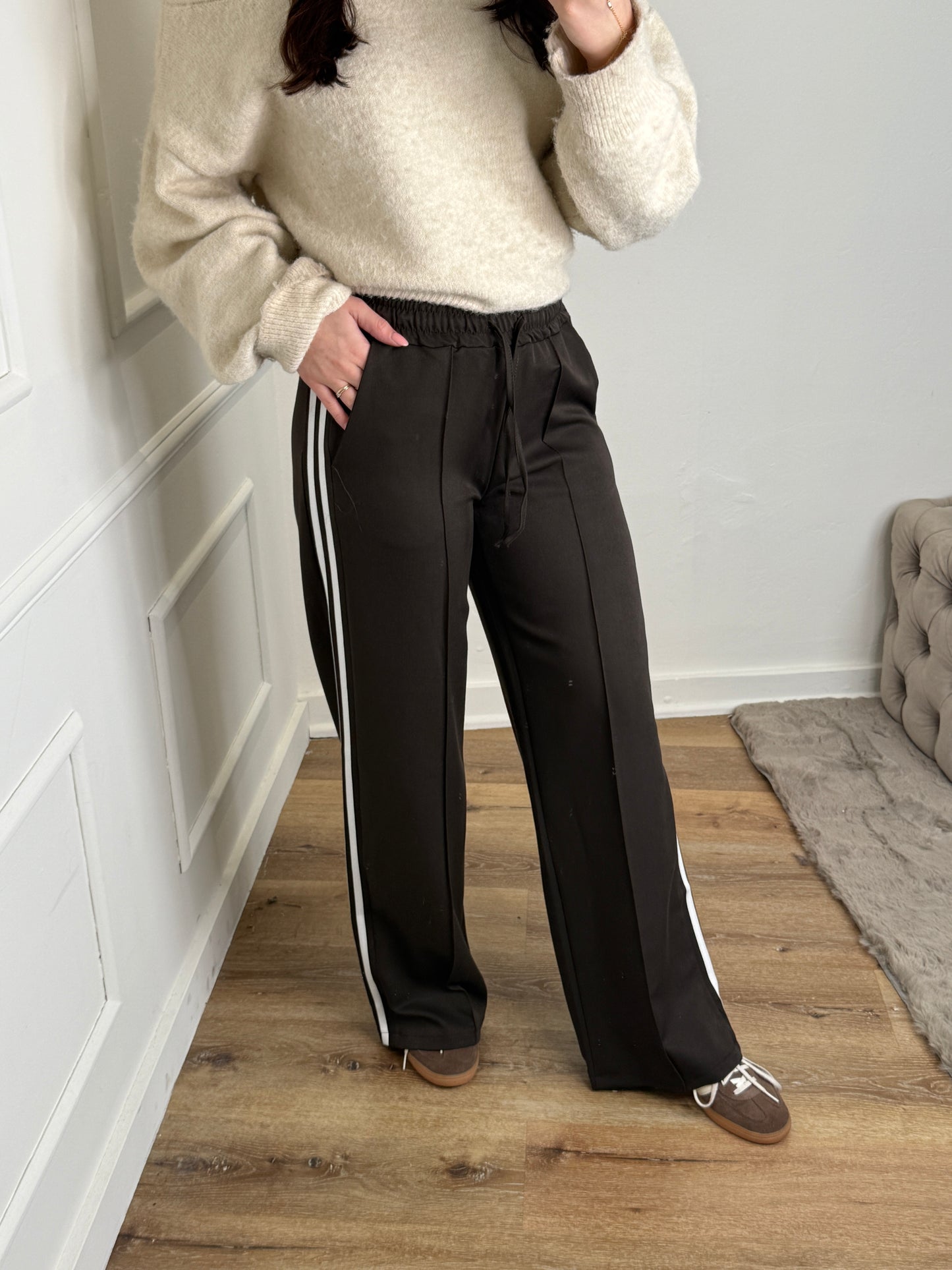 Broek met bies zijkant lang - brui