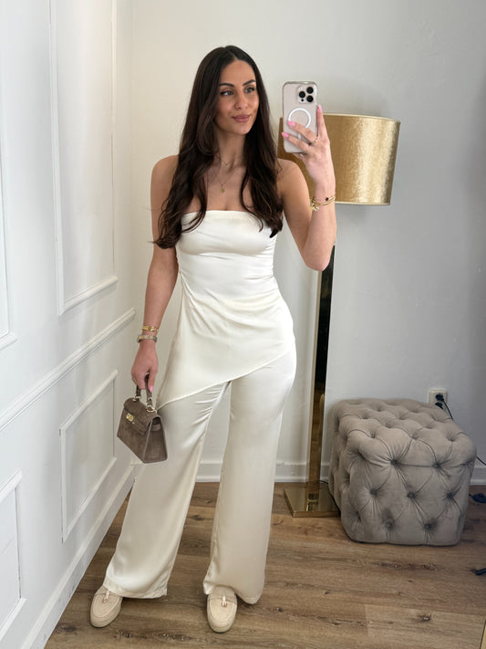 Christin satin set creme