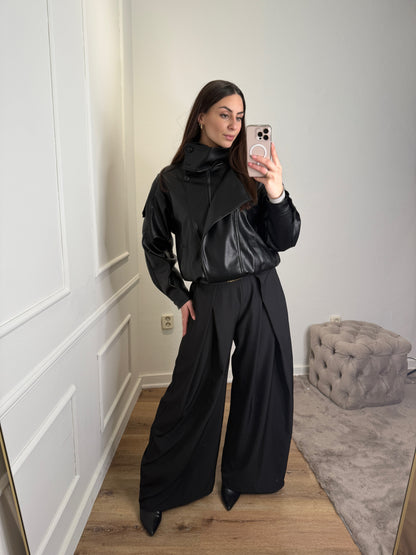 PU leren jas - zwart