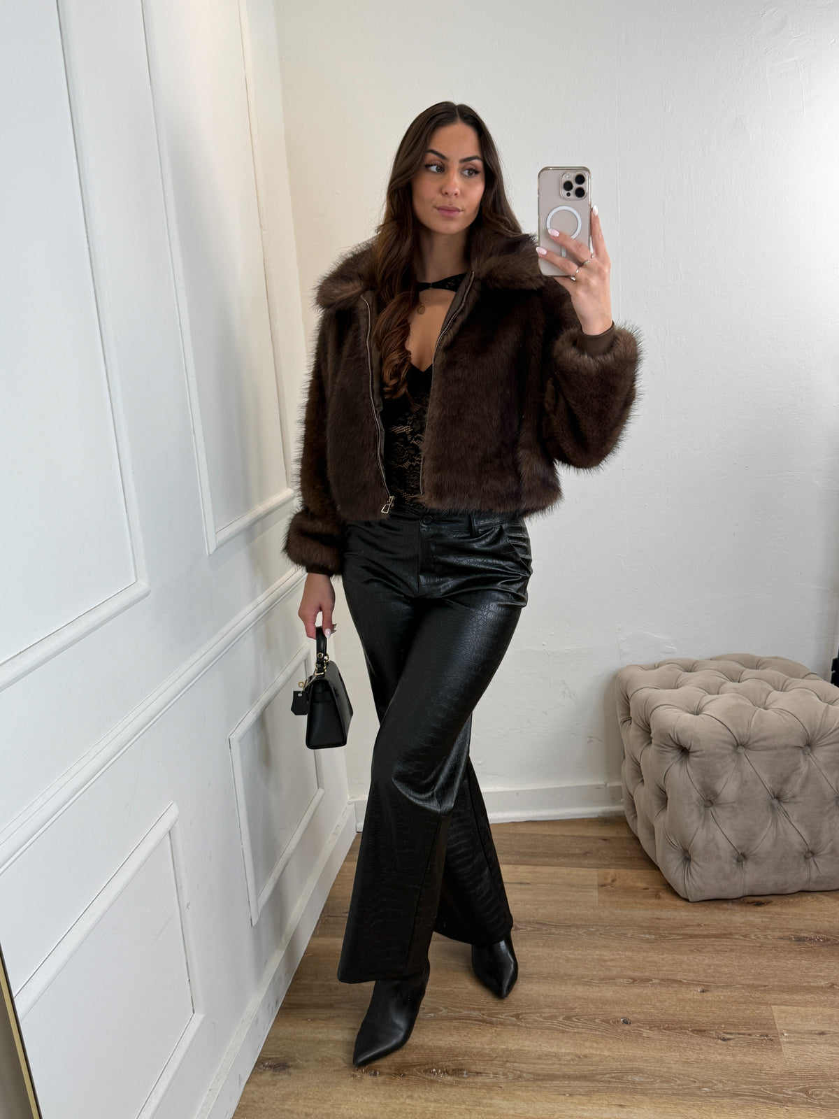 Jules Snake Print Broek Zwart