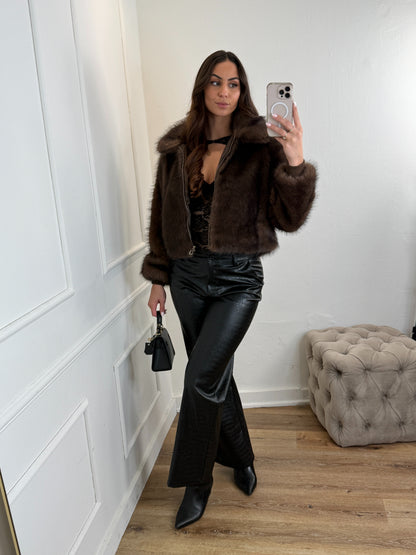 Jules Snake Print Broek Zwart