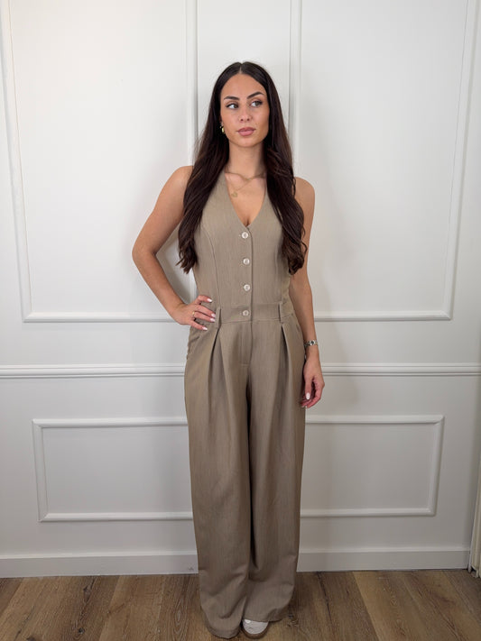 Bella jumpsuit taupe